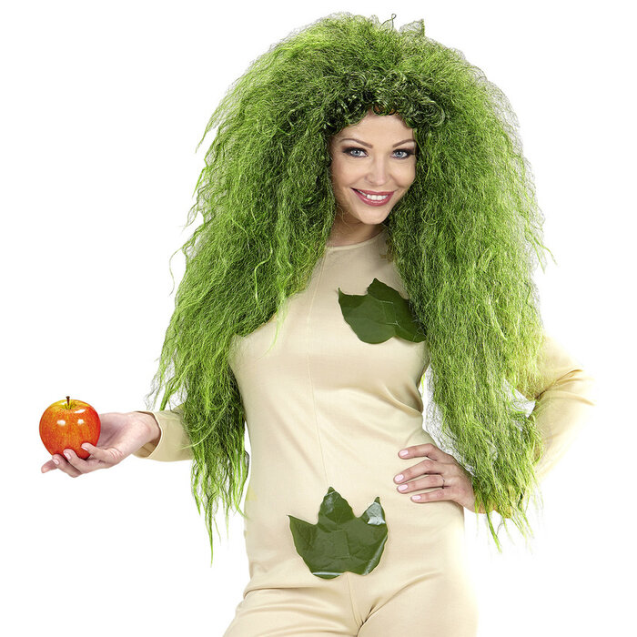 Widmann Perruque de sorcière verte | Perruque surdimensionnée | Perruque d'horreur