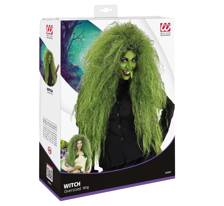 Wild Green Witch Wig | Oversized wig  | Horror wig