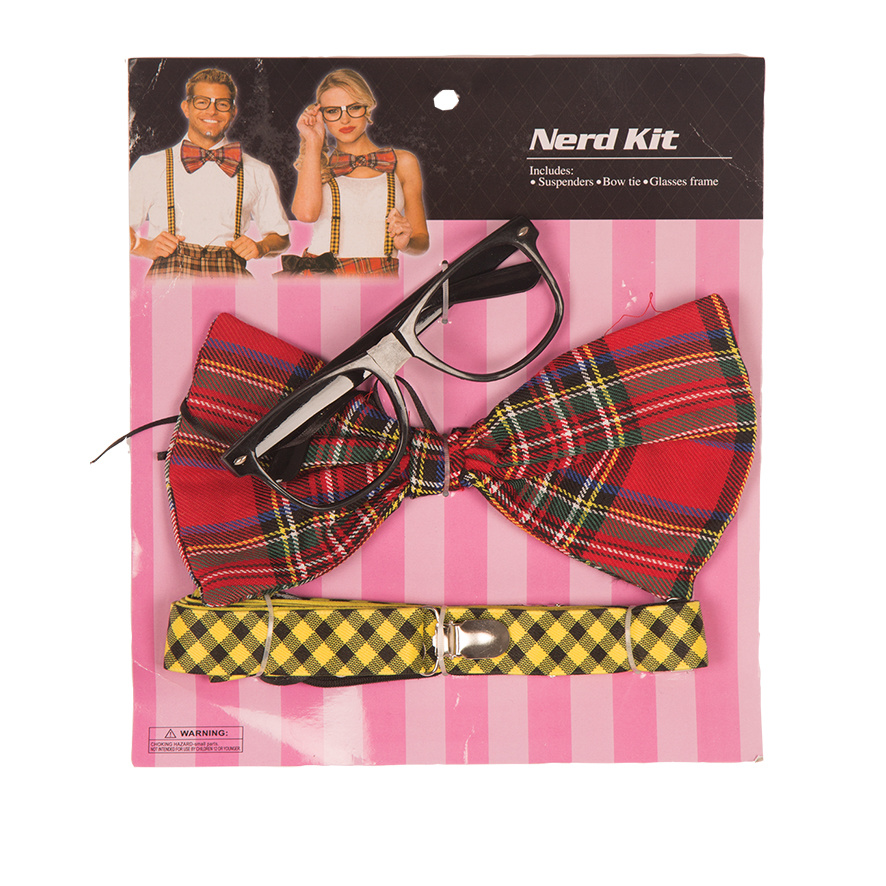 Partyline Nerd dress up set accessories | Nerd Glasses, Bow and Suspenders