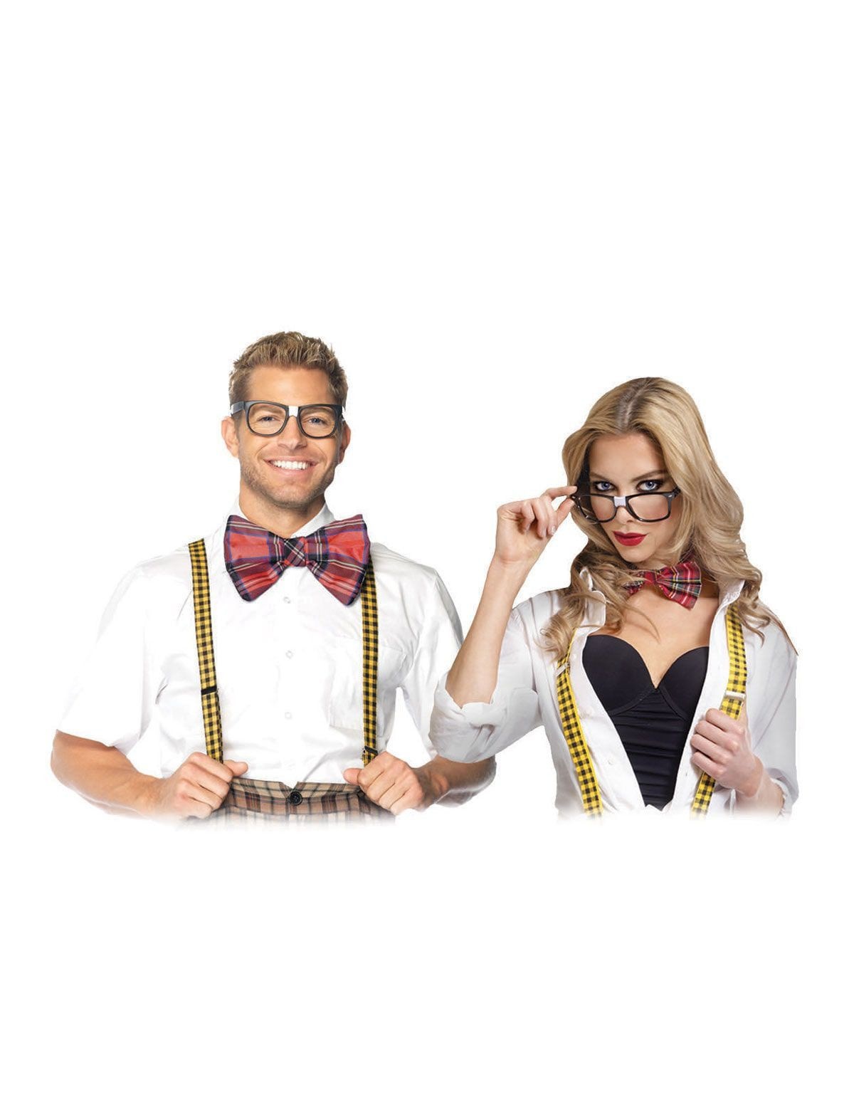 Partyline Nerd dress up set accessories | Nerd Glasses, Bow and Suspenders