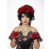 Partyline Day of the Dead accessories dress up set | Diadem, gloves, earrings