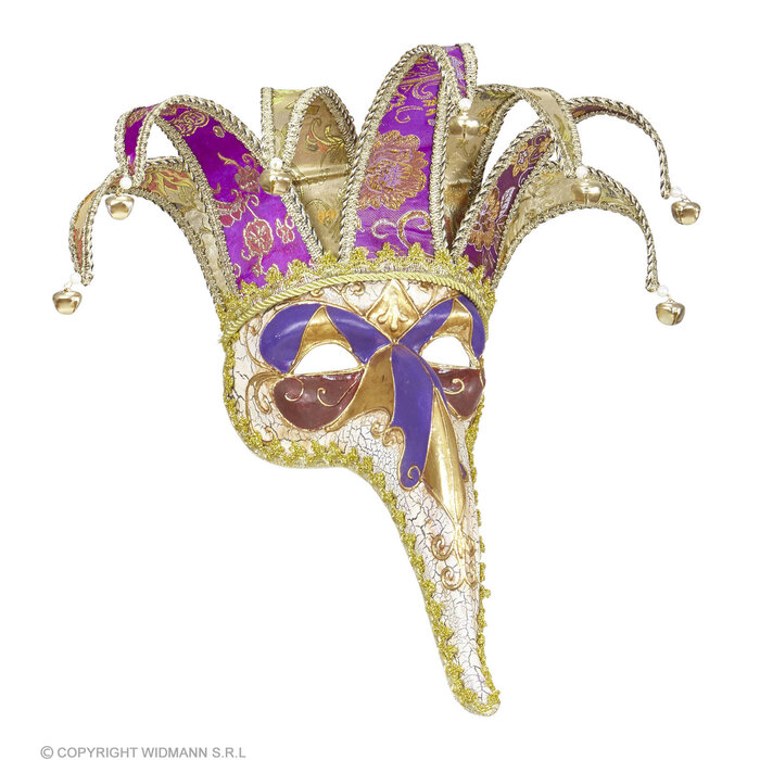 Widmann Venetian luxury mask with bells for adults