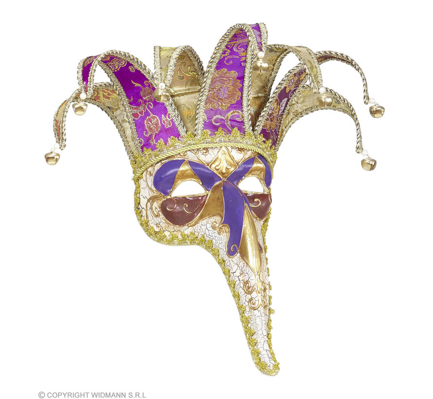 Venetian luxury mask with bells for adults