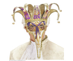 Widmann Venetian luxury mask with bells for adults