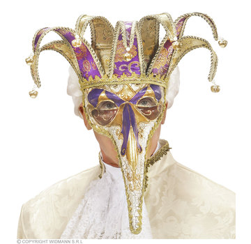 Widmann Venetian luxury mask with bells for adults