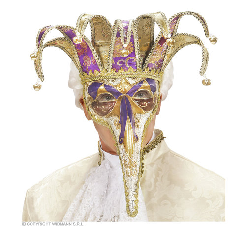 Widmann Venetian luxury mask with bells for adults