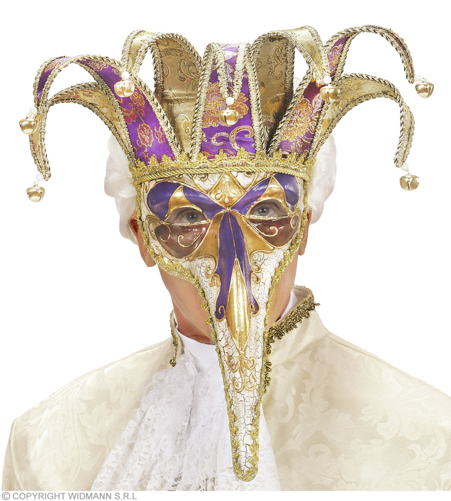 spel Verschillende goederen woensdag Venetiaans luxe masker met belletjes voor volwassenen - Breaklight.be