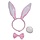 Pink rabbit set - 3 parts| diadem ,Tail and bow