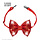 Red Sequin Bow Tie with 4  flashing Led Lights - Bow tie is adjustable