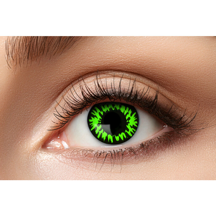Zoelibat - Eyecatcher Lentilles de couleur Sharingan Manga Green Wolf | Lentilles d'Halloween pour 3 mois d'utilisation