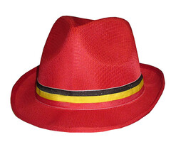 Partyline Chapeau gangster rouge supporter Belgique adulte