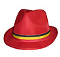 Chapeau gangster rouge supporter Belgique adulte