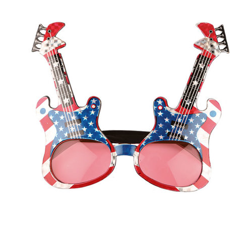 Partyline American rock guitar glasses for adults