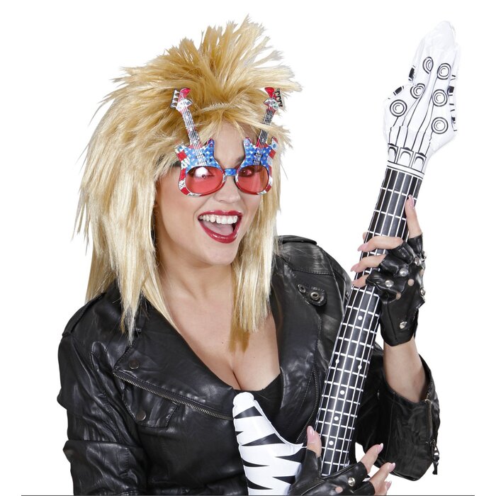 Partyline Amerikaanse rockgitaar bril voor volwassenen
