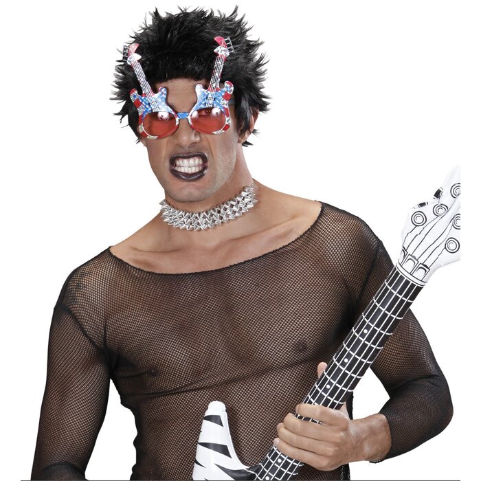 Partyline Amerikaanse rockgitaar bril voor volwassenen