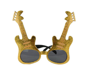 Partyline Lunettes de guitare rock dorées pour adultes