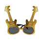 Gouden rockgitaar bril voor volwassenen