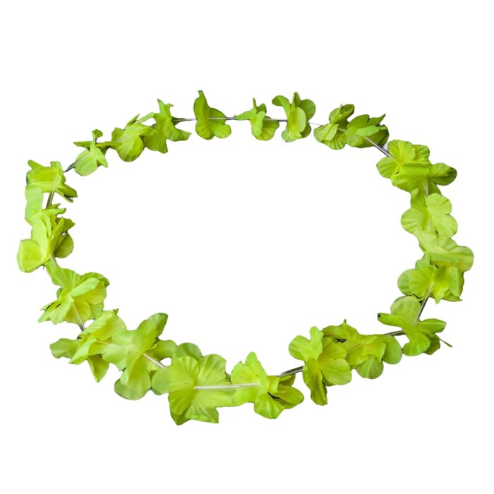 Breaklight.be Neon gele Hawaii kransen 12 stuks - Neon Hawaii halskettingen