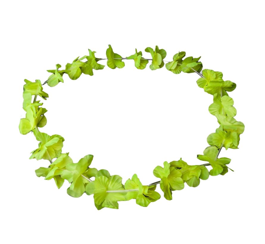 Neon Yellow Hawaii Leis 12 Pieces - Neon Hawaii Garlands