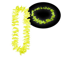 Breaklight.be Colliers Hawaii jaune fluo 12 pièces