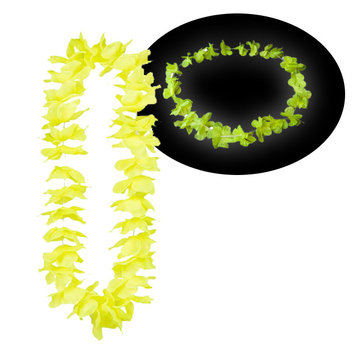 Breaklight.be Neon gele Hawaii kransen 12 stuks