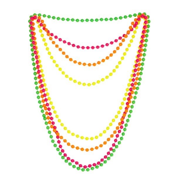Breaklight.be Bead necklace neon for adultes- set of 4 necklaces in neon colors