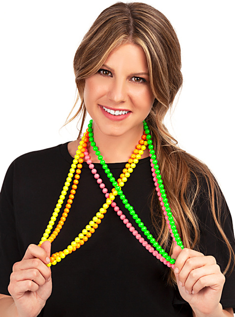 Breaklight.be Bead necklace neon for adultes- set of 4 necklaces in neon colors