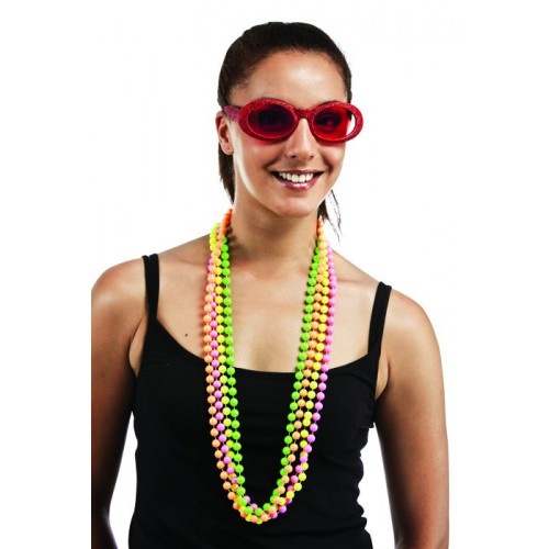 Breaklight.be Bead necklace neon for adultes- set of 4 necklaces in neon colors