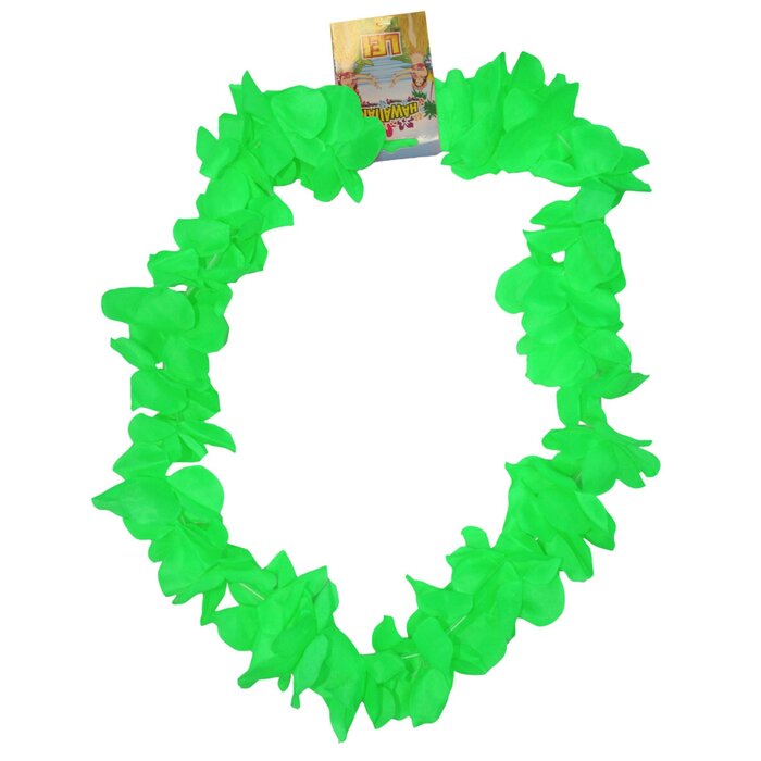 Breaklight.be Neon groene Hawaii kransen 12 stuks - Neon Hawaii halskettingen