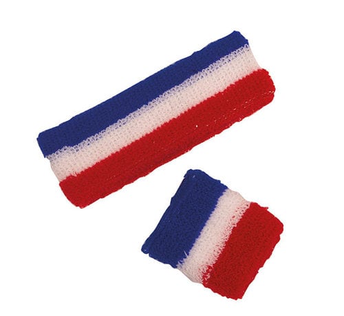 Partyline Set bandeau et poignet éponge supporter France  pour adults