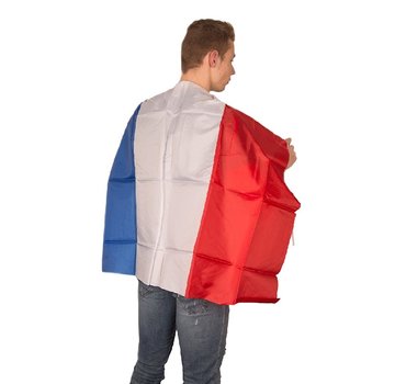 Partyline Cape drapeau France - Cape de supporters bleu-blanc-rouge