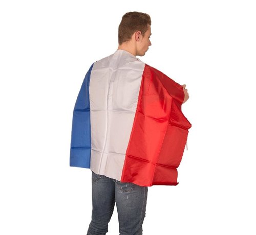 Partyline Cape drapeau France - Cape de supporters bleu-blanc-rouge