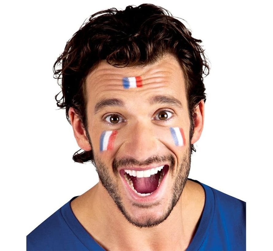 Make-up stick blue-white-red for supporters France
