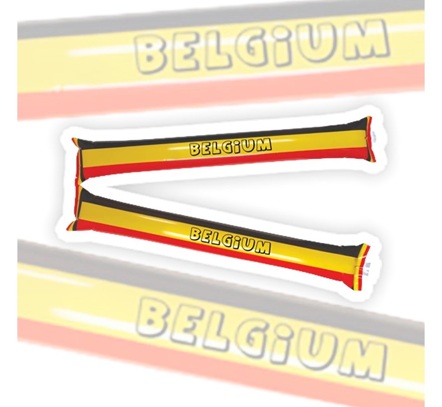 Opblaasbare supporter sticks België - 2 stuks