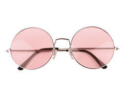Partyline Hippie pink round XL glasses for adults
