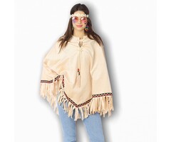 Partyline Hippie poncho for adults