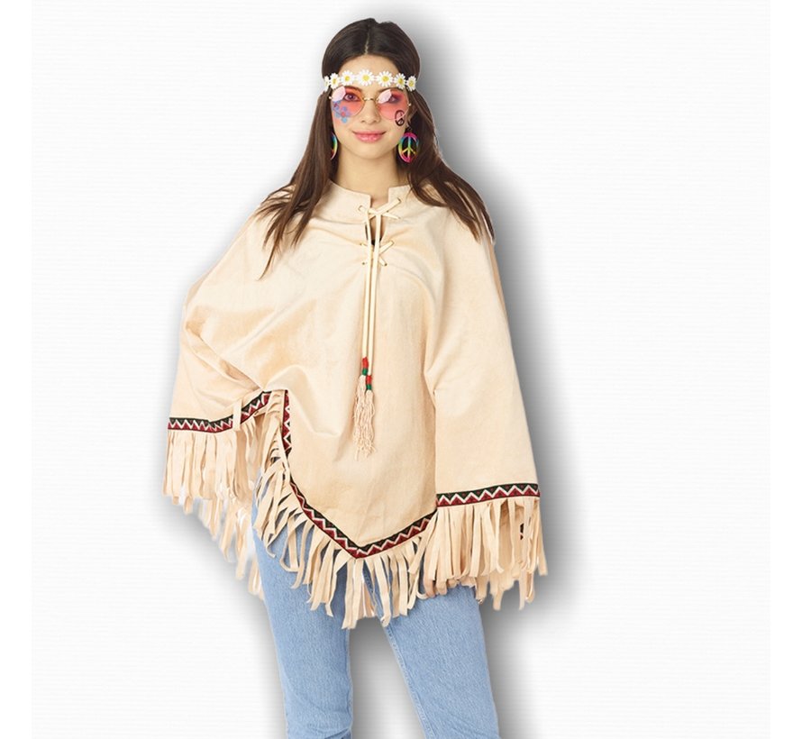 Hippie poncho for adults - Festival poncho - Indian poncho