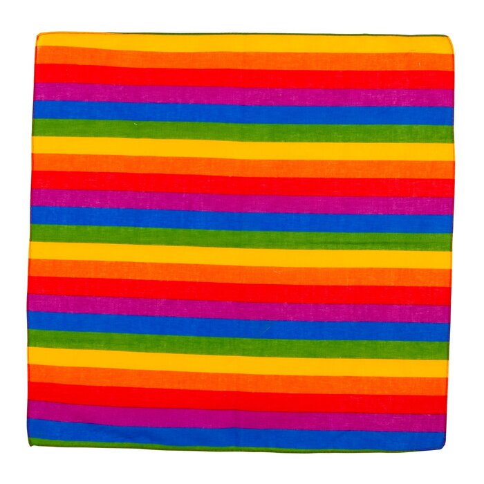 Widmann Bandana arc-en-ciel 55x55 cm - 100% coton - pour adulte / unisexe