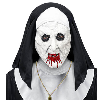 Widmann Mask horror nun with headpiece for adults