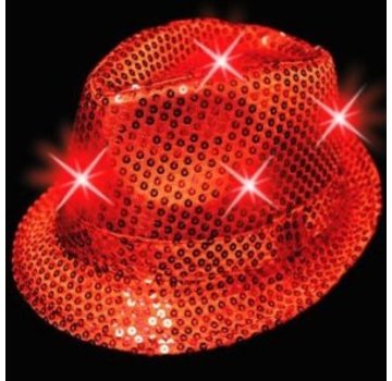 Breaklight.be Chapeaux a led Rouge