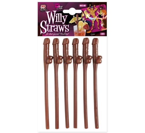 Widmann Penis straws - 6 pieces - Afro reusable straws