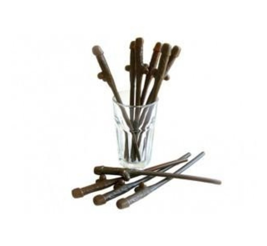 Penis straws - 6 pieces - Afro reusable straws