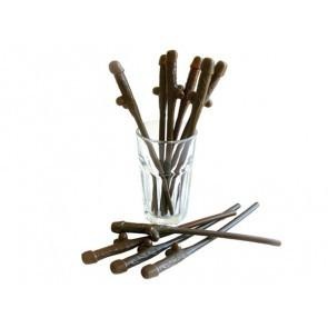 Widmann Pailles pénis - 6 pièces - Pailles réutilisables brunes