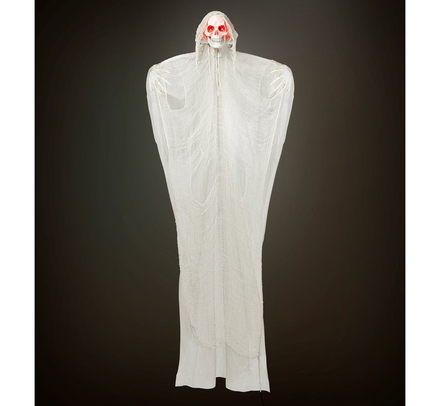 Halloween decoratie Magere Hein 240 cm met licht en geluid - Hang pop geluidsgeactiveerd