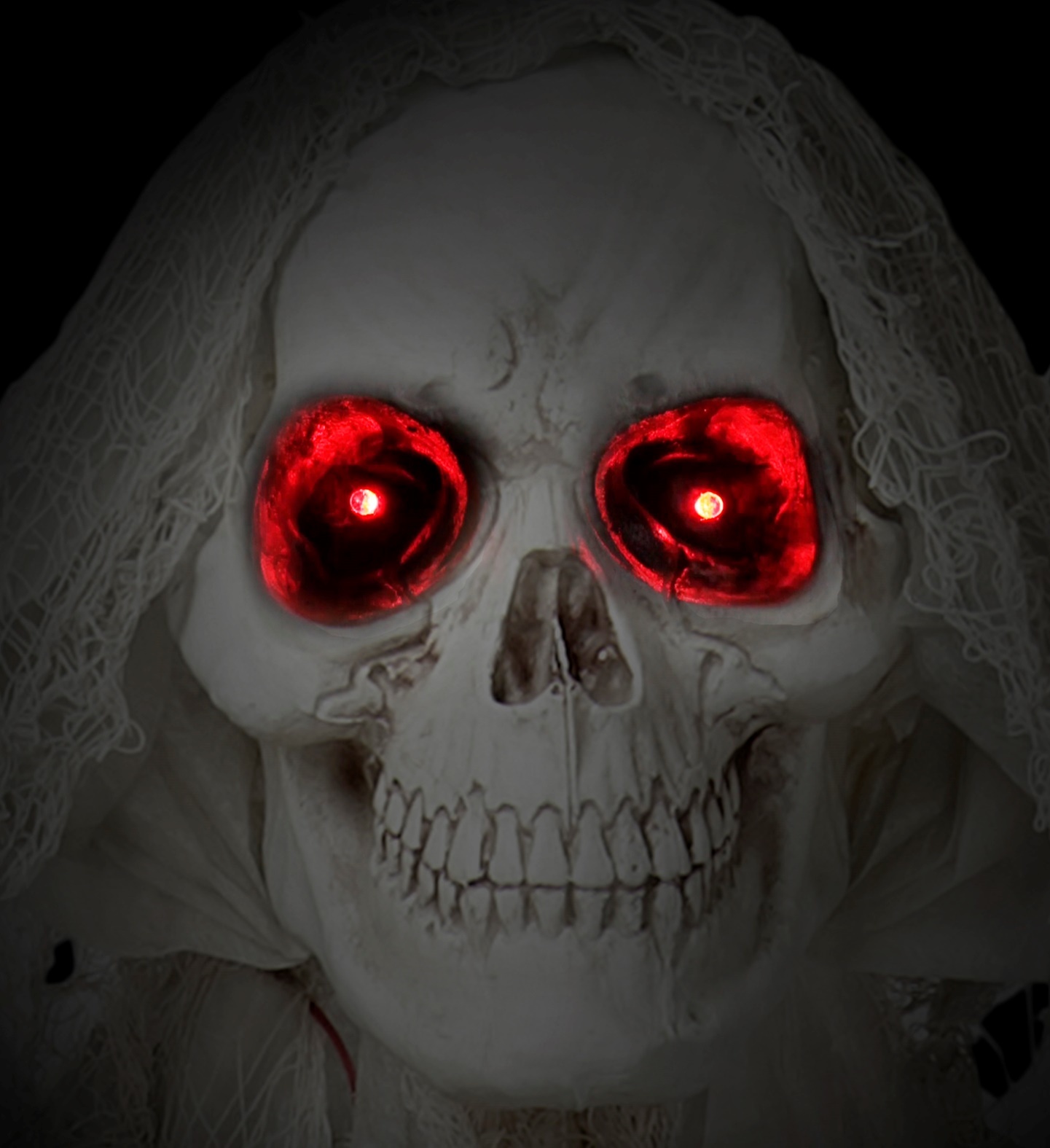 Widmann Halloween decoration Grim Reaper 240 cm with light and sound - Hanging doll sound-activated