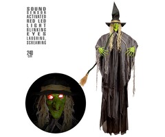 Widmann Halloween decoration witch 240 cm with light and sound