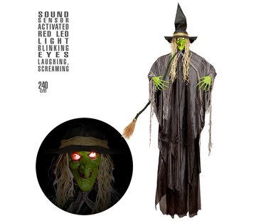 Widmann Halloween decoration witch 240 cm with light and sound