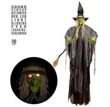 Widmann Halloween decoration witch 240 cm with light and sound