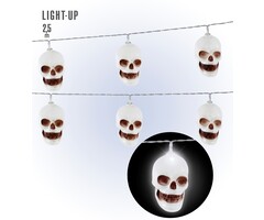 Widmann Halloween decoration skull LED light chain 250 cm