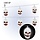 Halloween decoratie doodshoofd LED lichtketting 250 cm - 10 lichtpunten - werkt op 2 X AA Batterijen ( niet inbegrepen)